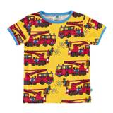 Småfolk T-shirt - Gul m. Brandbil - Småfolk - 2-3 år (92-98) - T-Shirt