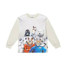 Molo Rin printed cotton sweatshirt - white - Y 12