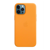 Læder-etui med MagSafe til iPhone 12/12 Pro – californisk valmue