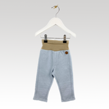 Bløde øko-bukser til baby - sky blue, 57/0-3 mdr.