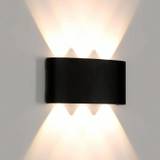 SHEIN Outdoor Wall Lamp, Modern Wall Lamp Arch Oval LED Wall Lights, IP65 Aluminum Up And Down Design LED Wall Light For Garage Bathroom Hallway