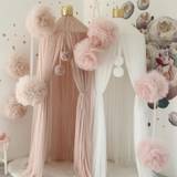 Baby crib accessories hanging princess ball children’s bedroom children’s tent baby bed room decor crib ball mesh - Gray - D11cm