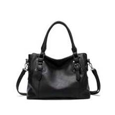 New Fashion Vintage Simple Large Capacity Tote Bag In European And American Style - Black - one-size