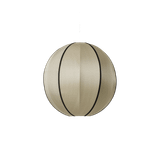 Oi Soi Oi Round L Pendel Classic Kit/sort - Håndlavet lampeskærm i silke med bomuldsbånd