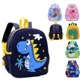 Cute Cartoon Children School Bags Fashion Waterproof Backpack Kindergarten Elementary School Book Bag Student Bag - Navy Dinosaur