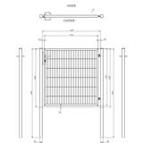 Jima 2D Panelhegnslåger – Sort – 120cm, 122cm