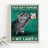 SHEIN 1pc 'your Butt Napkins My Lord' Canvas Wall Art Print Poster Without Frame, Wall Decoration For Living Room And Bedroom, Home Decor