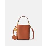 Stella McCartney - Frayme Whipstitched Bucket Bag, Woman, Tan brown