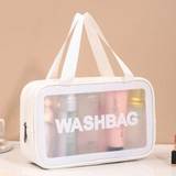 SHEIN Medium Sized Transparent Toiletry Bag With Easy-To-Carry Handle
