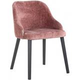 Twiggy spisebordsstol i træ og chenille H80 cm - Sort/Rosa