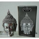 Buddha Hovede I Sølv Finish