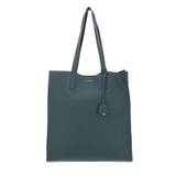Easy Shopping Handbag Double Grained Leather Kale Green / Noir
