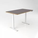 Hæve sænkebord Premium Plus - Linoleum, 120x70 cm, Ben Hvid, Farve Mauve 4172