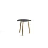 HAY CPH Deux 220 Table Ø: 75 cm - Lacquered Solid Oak/Stone Grey Laminate