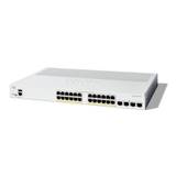 Cisco Catalyst 1200-24P-4X - Switch - L3 - smart - 24 x 10/100/1000 (PoE+) + 4 x 10Gb Ethernet SFP+ - monterbar på stativ - PoE+ (195 W)