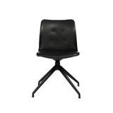 Bent Hansen Primum Dynamic Chair SH: 46 cm - Black Powder Coated Steel/Zenso 2 Black Leather 207