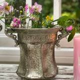 Zinkpotte/vase i antik sølv – La Vida