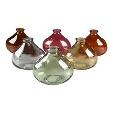 Glas vase H9,5 cm - Flere farver - Grøn