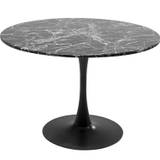 KARE DESIGN Schickeria Marbleprint Black spisebord, rund - sort marmorlaminat og stål (Ø110)