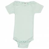 Engel - Baby-Body Kurzarm mit Druckknöpfen an den Schulter - Merino undertøj str. 62/68 grå