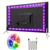 SHEIN 1 Roll Usb Powered Rgb Led Decoration Light With Button Control, Dc5v Tv Backlight Led Strip Light, Easy To Install With Adhesive On Back,For Computer