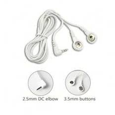 pc mm  Channels Massager Button Cable Electrode Pad TENS Unit Standard Connection Massage Wire - White - 2.5mm One Tow 2 Wires,2.5mm One Tow 4 Wires