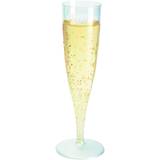 Engangs champagneglas på fod - 13,5 cl - 100 stk