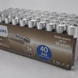 Philips batteri Alkaline batterier LR03 AAA 40 pak