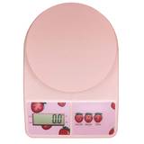 SHEIN 1pc Cute Pink Electronic Scale Up To 3kg/0.1g High Precision With 7th Battery, Multifunctional Food Weighing Scale With Digital Display, Ideal For Mea