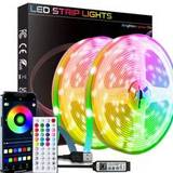SHEIN HBOWMDJIA RGB LED Strip Lights For Bedroom, 3ft-65ft Can Be Controlled By Mobile APP And 44-Key Remote Control, Can Change Colors Synchronously With M