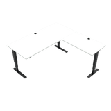 ConSet hæve sænkebord 501-37 - Hvid med sidebord - 80x180 (sidebord 60x100), Sort - ConSet