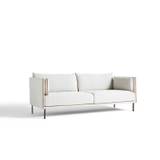 Hay Silhouette Sofa 3 Seater Coda 100/cognac Piping/steel - 3 personers sofaer Tekstil Hvid - 215644-170