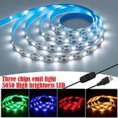 USB LED Light Strip M Waterproof IP  High Brightness Red Green Blua Warm Light White Light Strip V USB Plug With Button Switch Suitable For Great For  - Multicolor - 1 Meter Waterproof,2 Meters Waterproof,1 Meter Not Waterproof,2 Meters Not Waterproof,3 Meters Not W