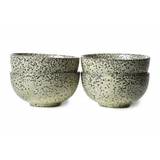 Gradient keramik skåle - Grøn - 4 stk.