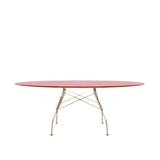 Kartell - Glossy Oval Table 4569 194x120, Gold, Kartell Red Polyester