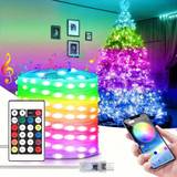 SHEIN 1pc 32ft 100LED RGB Smart String Light With USB Connection, Waterproof, Controllable By App, Featuring Multiple Modes Including Dragging/Switching/Sta