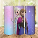SHEIN [Officially Licensed] Frozen Princess Anna Queen Design Stainless Steel Insulated Tumbler 20oz, Suitable As Gift For Girls (With Straw) | 1pc