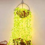 SHEIN 1pc Led Copper Wire String Light With Simulated Flower And Willow Leaves, Suitable For Holiday Decoration, Homestay, Creativity Lighting
