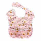 pc Baby Pink Owl Shaped Stylish Easy To Clean Portable Polyester Bib Suitable For Daily Use  Months - Baby Pink - one-size