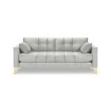 Mamaia 2-personers sofa i velour B152 x D92 cm - Guld/Sølvgrå