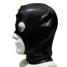 Basic Funny Sexy Black Pu Leather Mask, Zipper Mask Balaclava Hat Headgear, Halloween Christmas Cosplay Costume Props, Bar Club Rave Party Play Decors Photography Props, Stage Performance Accessories
