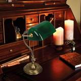 Deed - Bordlampe i bronze og grønt glas