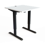 ConSet 501-33 hæve-sænke bord 80x80cm hvid med sort stel