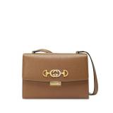 Gucci Women Zumi Small Brown Textured Leather Shoulder Bag - Brown / One Size / Women