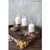 Laura Ashley Gold Corrina Leaf Triple Votive Candle Holder