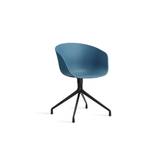 HAY AAC 20 About A Chair SH: 46 cm - Black Powder Coated Aluminium/Azure Blue