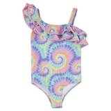 Hurley Assymetrical Ruffle Girl Swimsuit Flerfarvet 4 Years