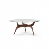 Brdr. Krüger TRIIIO Low Tables - Clear glass tabletop / Walnut Borde - Møbler