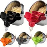 Reusable & Adjustable Silicone Pot Strainer - The Perfect Kitchen Gadget For Draining Food & Pasta!