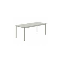 Muuto Linear Steel Table, Vælg farve Grey, Størrelse 200 x 75
